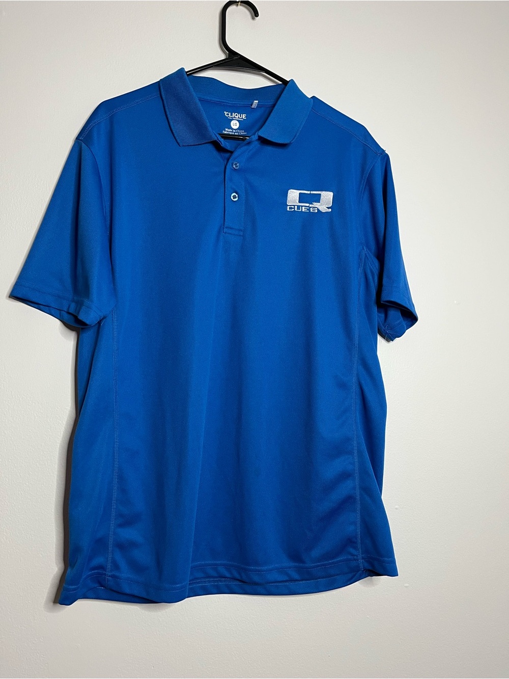 Clique Men's Blue Performance Polo with Logo